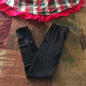 Black and silver shimmer leggings